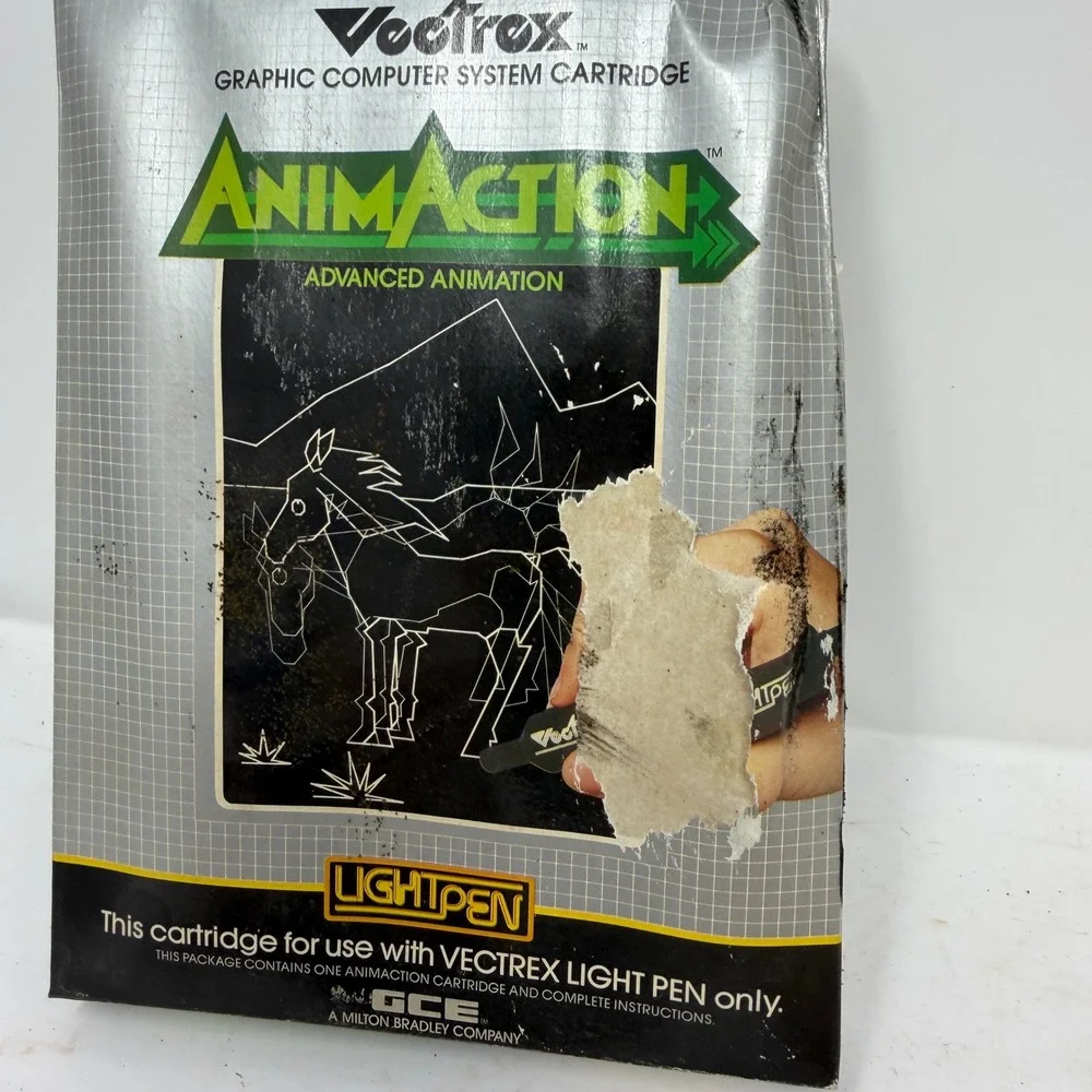 Vintage Vectrex AnimAction 1983 Game Cartridge Box Manual